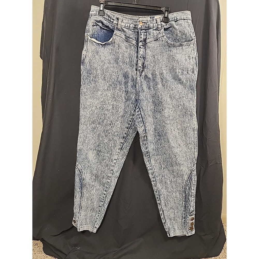 90s VTG STEFANO Worldwide Jeans Baggy Size 22 Acid Wash  80s